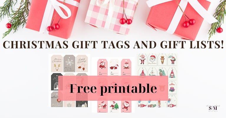 Christmas gift labels and holiday tags free printable