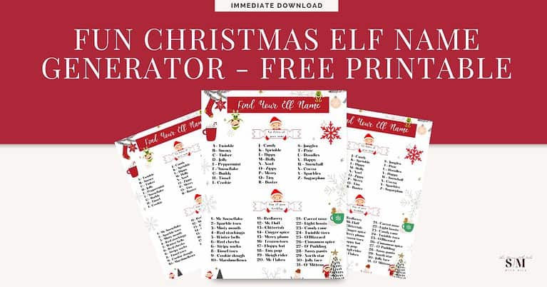 Fun Christmas Elf Name Generator Free Printable