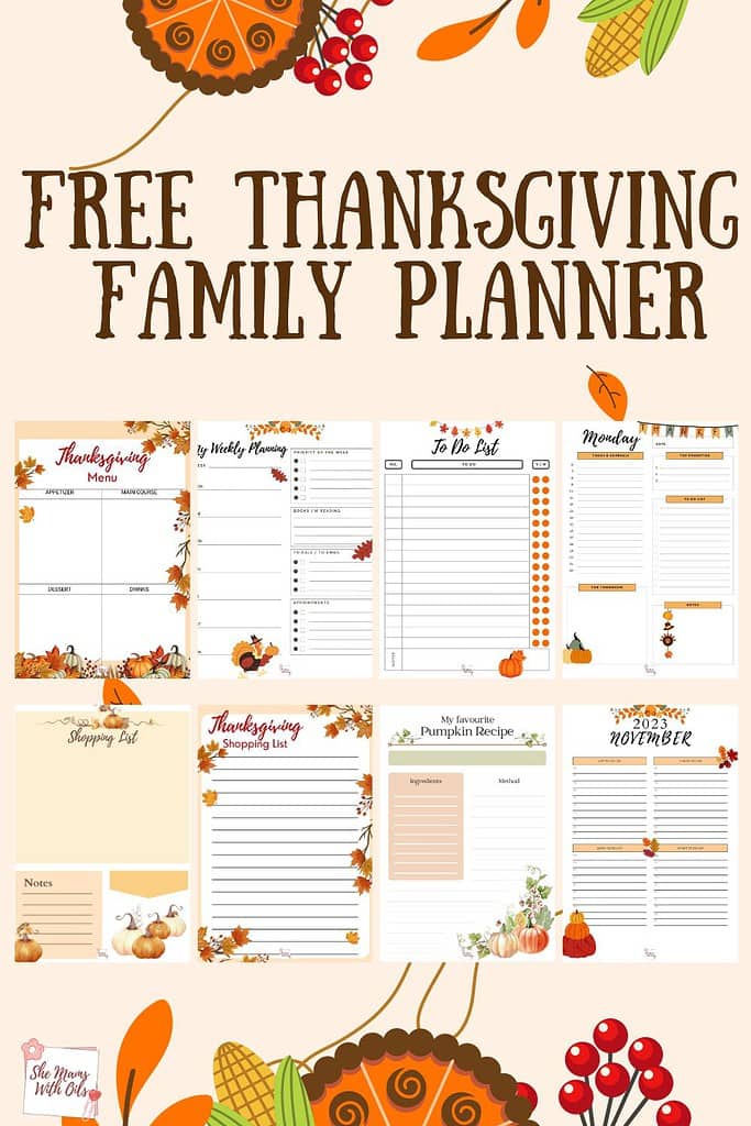 The Best Thanksgiving family planner free printable: everything you need to plan a stress free Thanksgiving day.