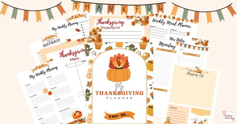 The Best Thanksgiving family planner free printable