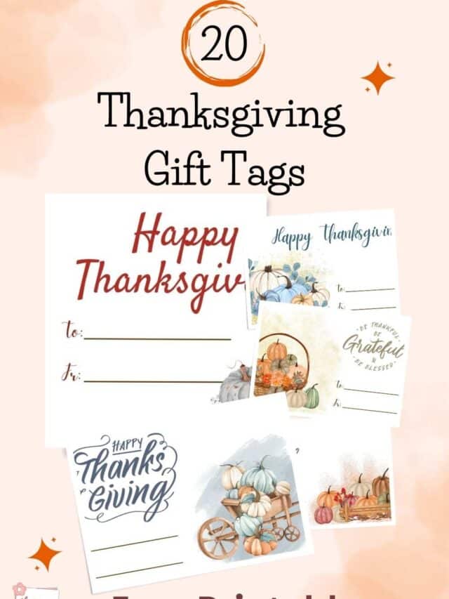 Free Printable Happy  Thanksgiving Gift Tags Story